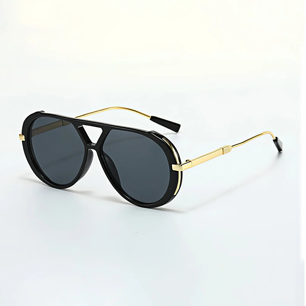 Anson Lightweight Aviator Sunglasses — Midnight | Emory & Blanc
