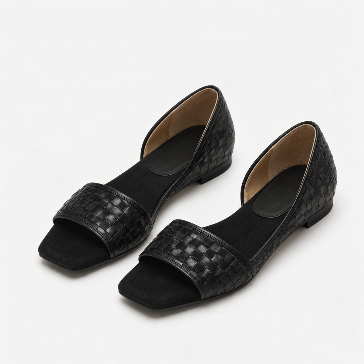 Danielle Breathable Square-Toe Flats | Emory & Blanc