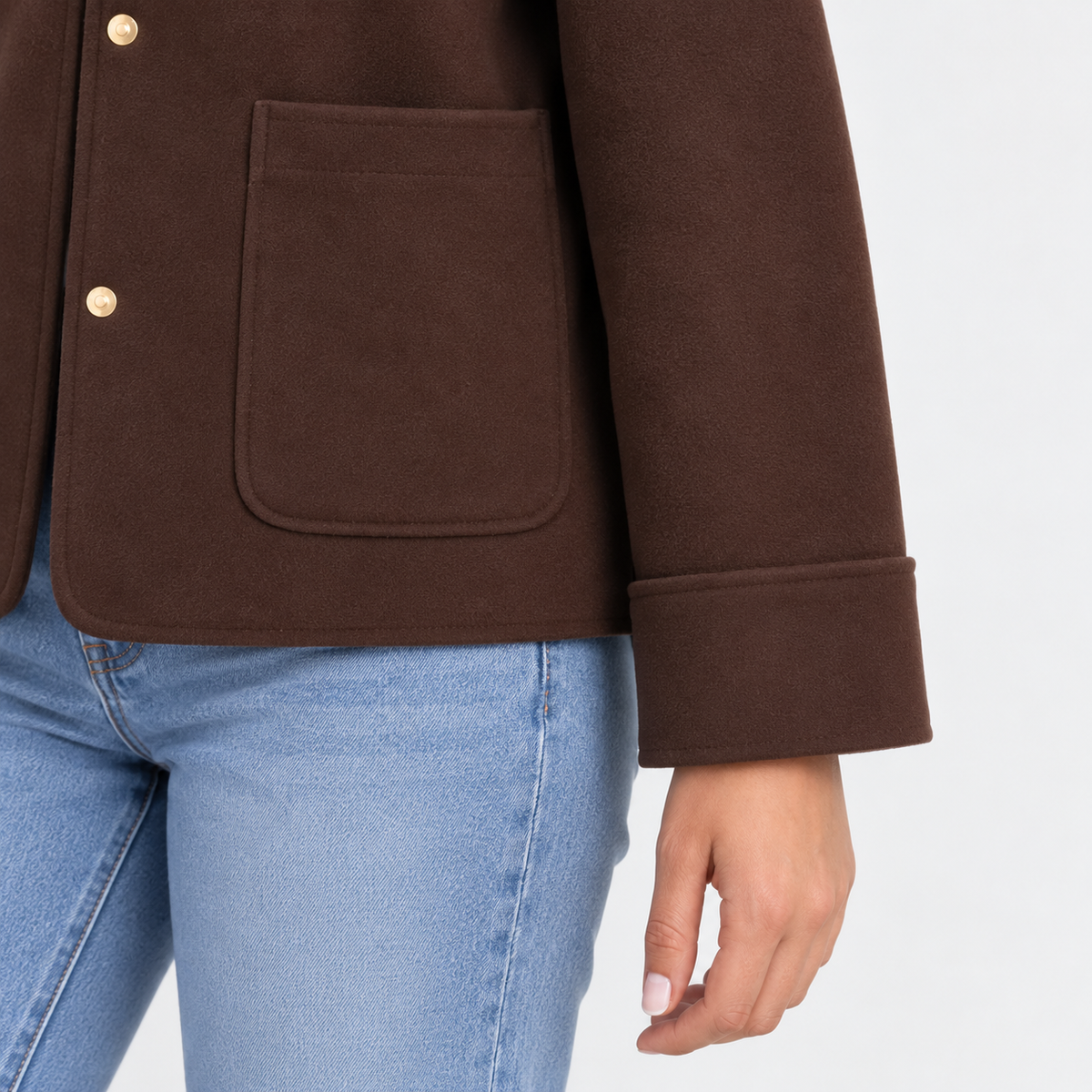 Elvire Soft Collared Overshirt Jacket | Emory & Blanc