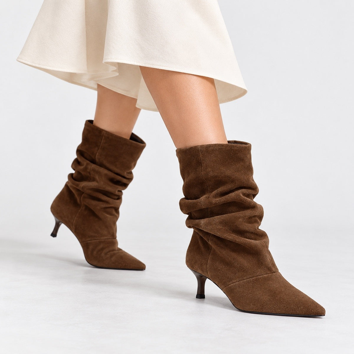 Emmeline Soft Kitten Heel Ankle Boots | Emory & Blanc