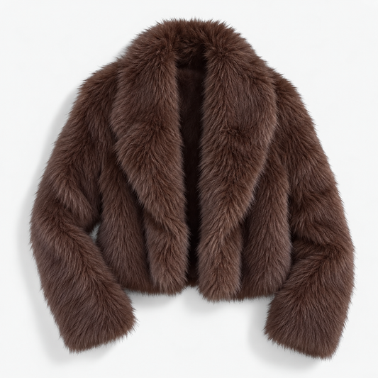 Fabienne Comfort Plush Cropped Jacket, Open Front | Emory & Blanc