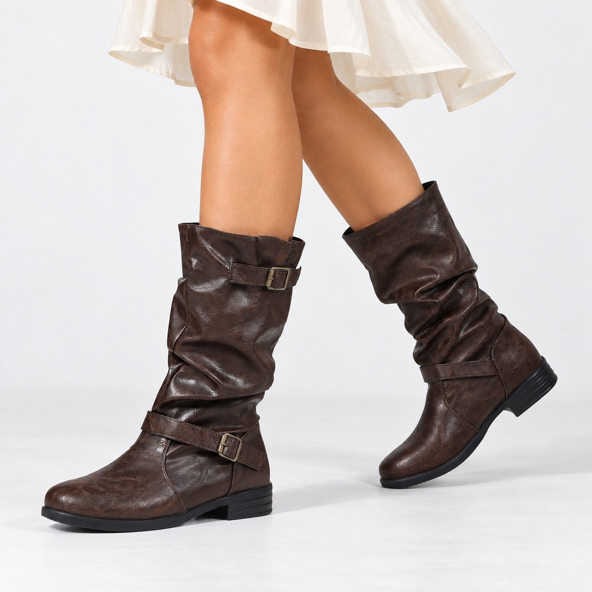 Henley Soft Slouch Buckle Boots | Emory & Blanc
