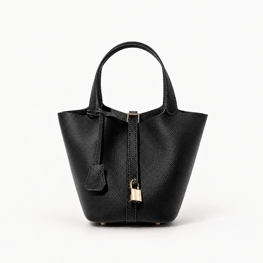 Juliet | Women's Everyday Faux Leather Tote Bag — Black | Emory & Blanc