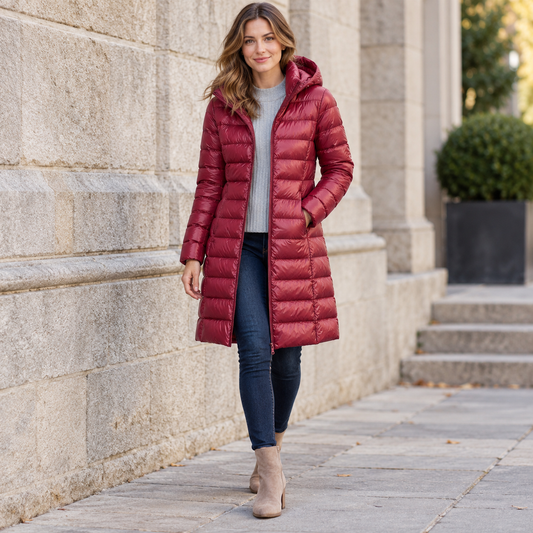 Leontine Soft Quilted Puffer Coat, Removable Hood | Emory & Blanc