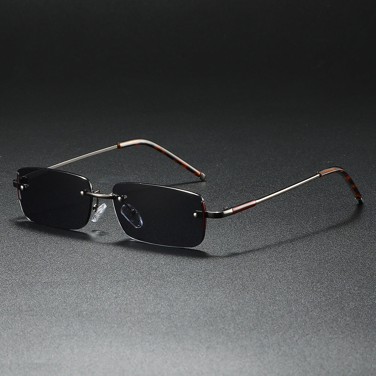 Lucan Lightweight Rimless Sunglasses — Leopard | Emory & Blanc