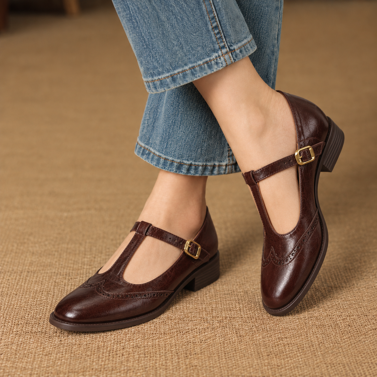 Maelle Comfort T-Strap Mary Janes | Emory & Blanc