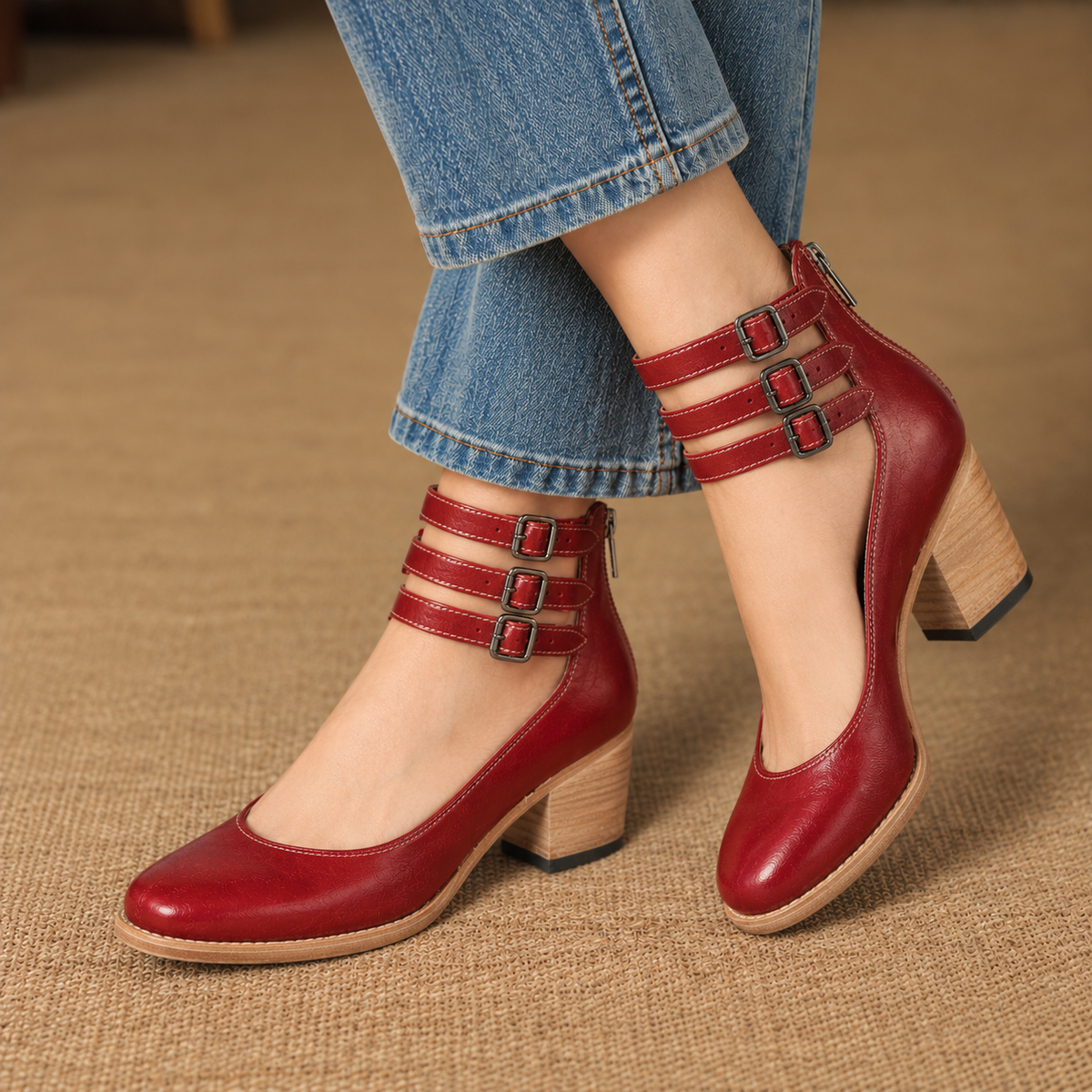 Mathilde Comfort Block Heel Shoes | Emory & Blanc