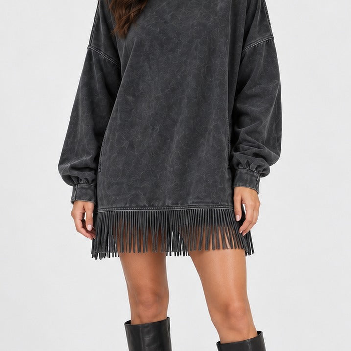 Rosina Soft Fringe Mini Dress | Emory & Blanc