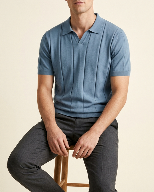 Sabine Open-Collar Polo | Emory & Blanc