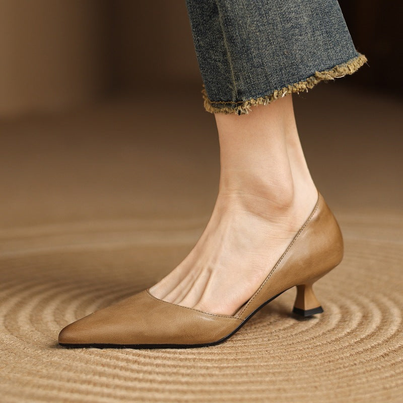 The Carina Leather Heel