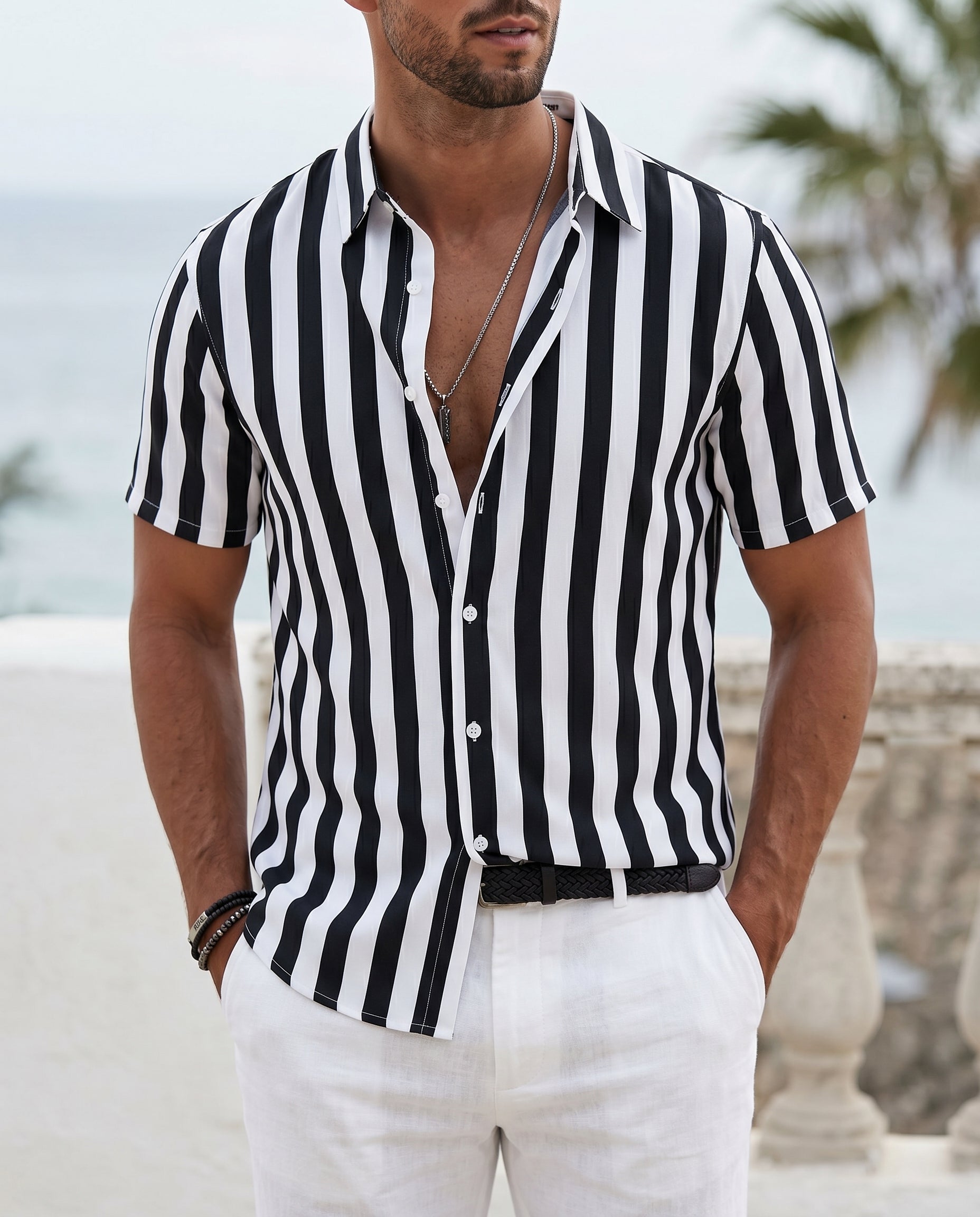 Coastline Short Sleeve on-model variant in Black