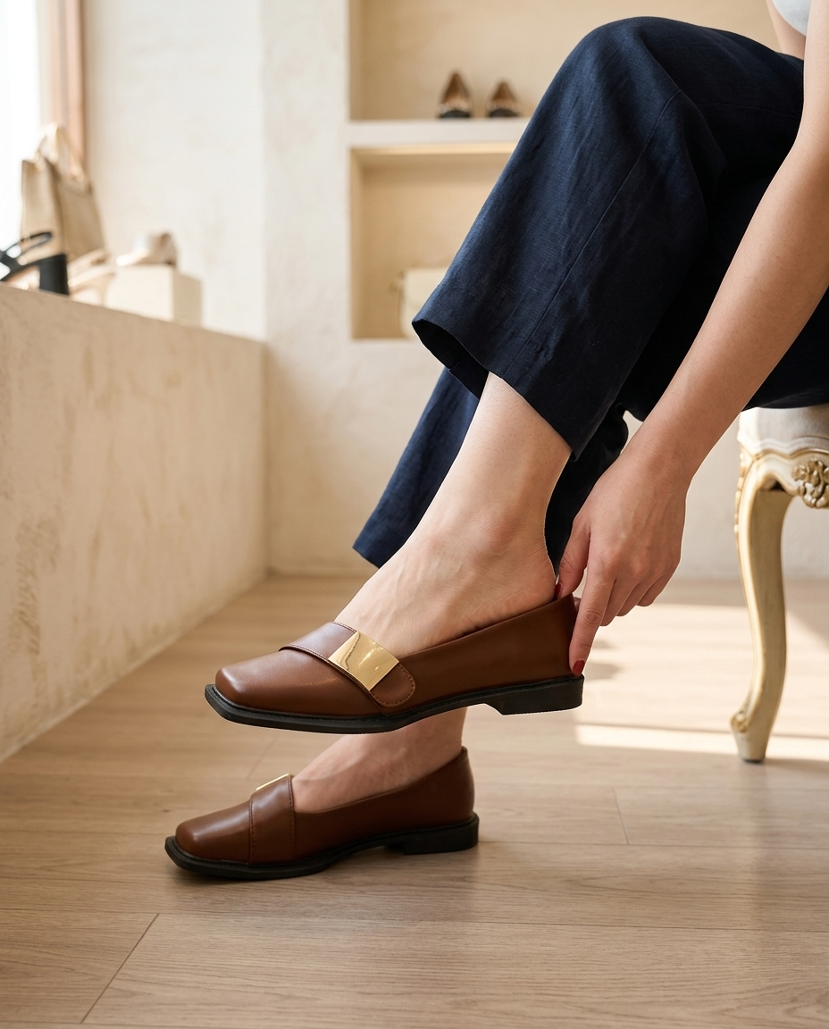 Adeline Square-Toe Loafer | Emory & Blanc