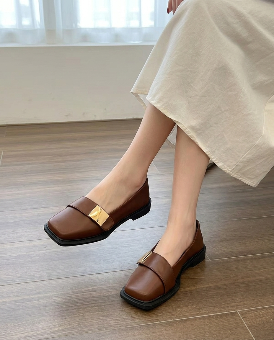 Adeline Square-Toe Loafer | Emory & Blanc