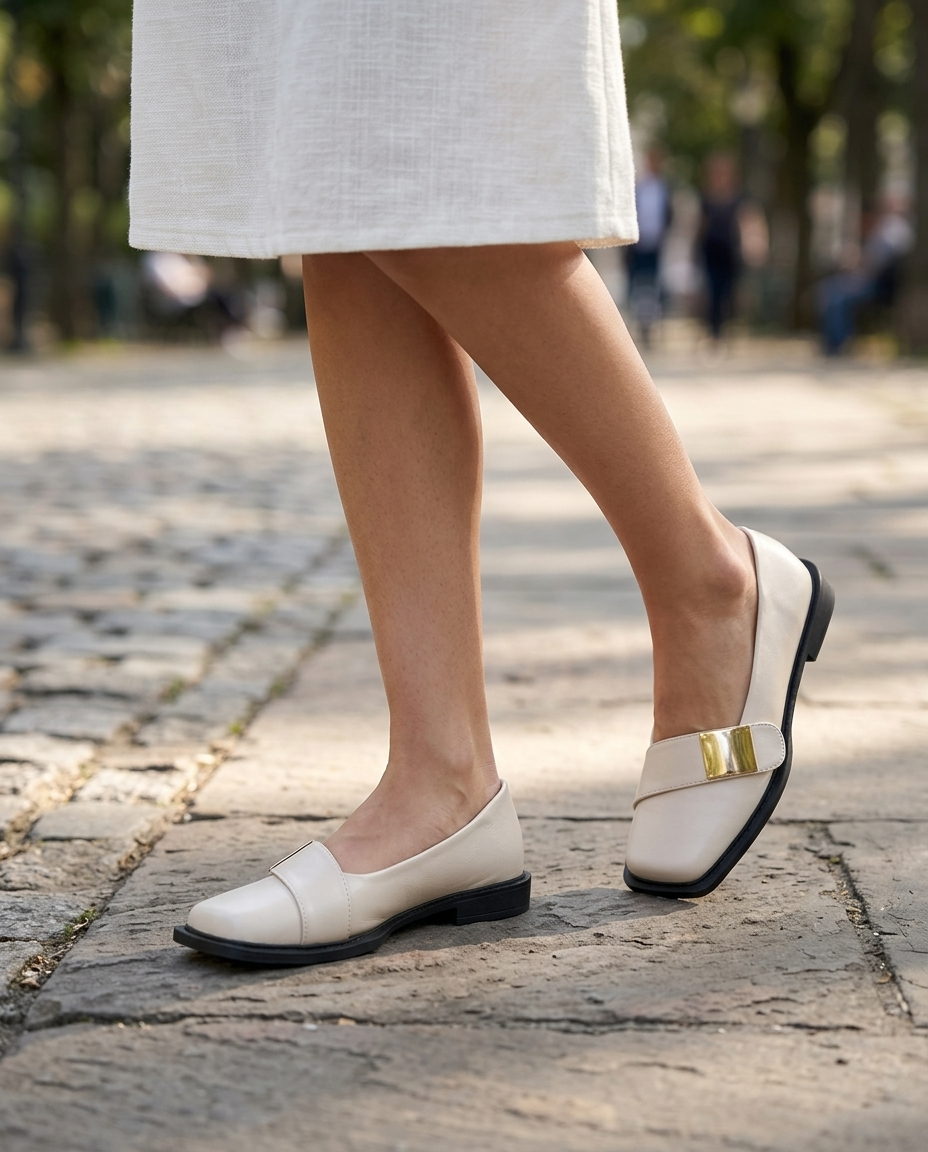 Adeline Square-Toe Loafer | Emory & Blanc