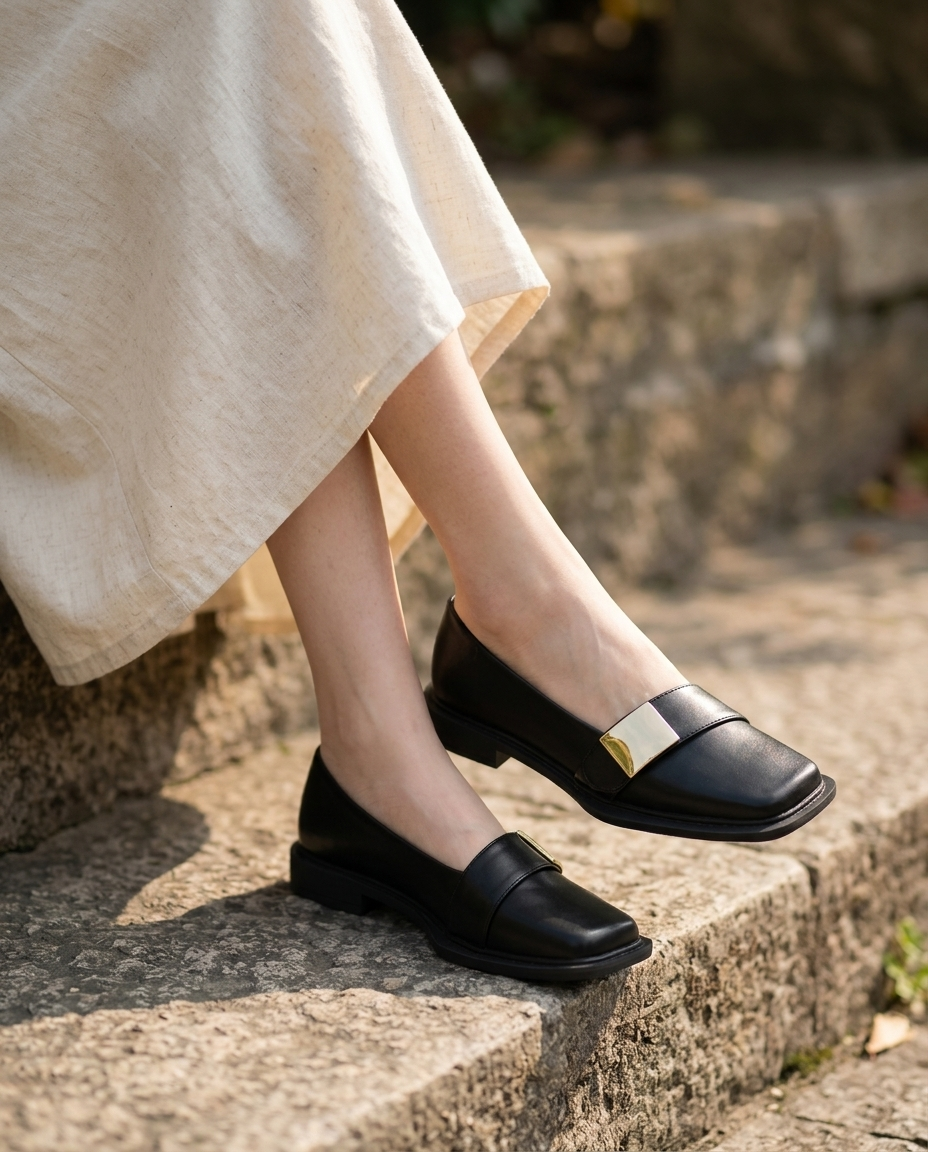 Adeline Square-Toe Loafer | Emory & Blanc