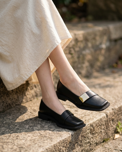 Adeline Square-Toe Loafer | Emory & Blanc