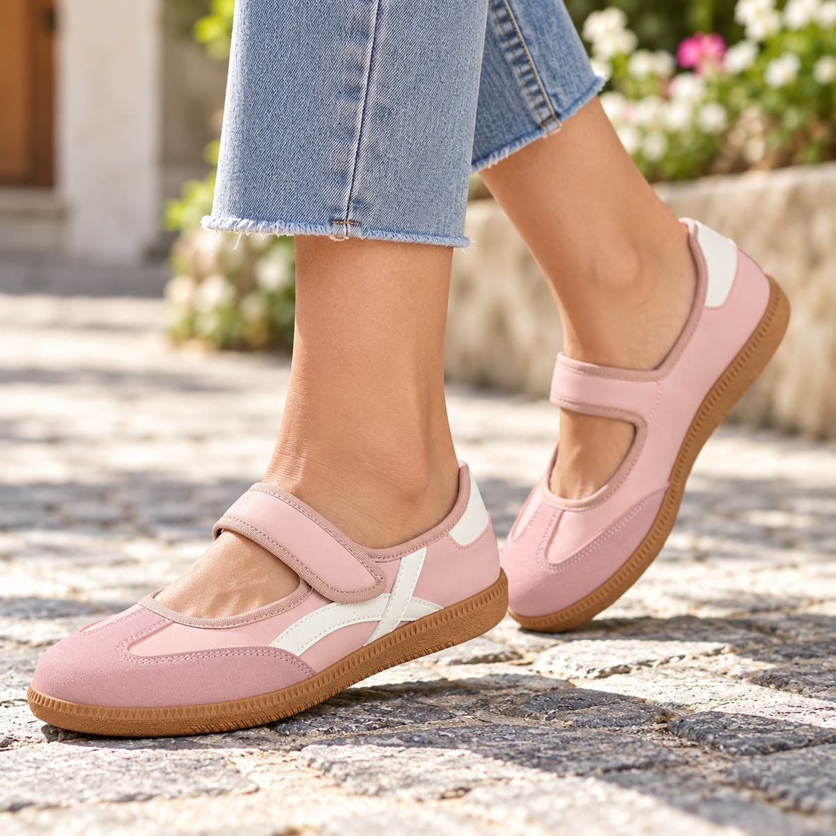 Albertine Comfort Mary Jane Walking Shoes | Emory & Blanc