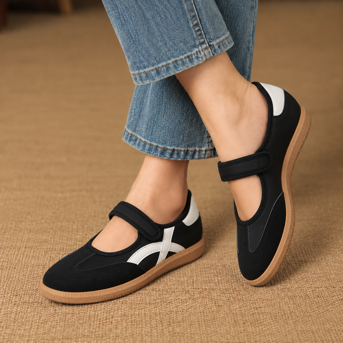 Albertine Comfort Mary Jane Walking Shoes | Emory & Blanc