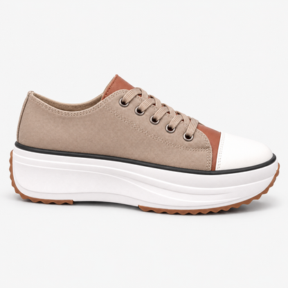 Amalfi Platform Sneaker — Khaki | Emory & Blanc