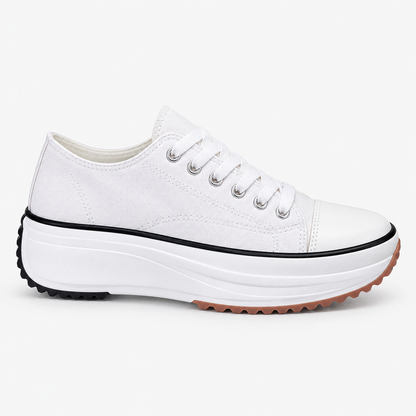 Amalfi Platform Sneaker — White | Emory & Blanc