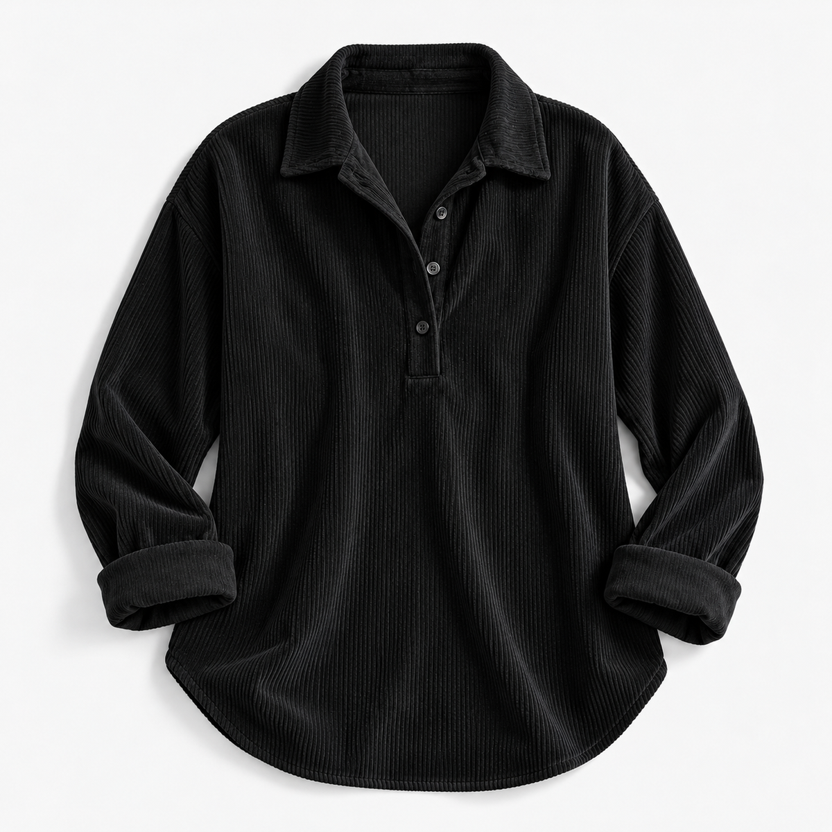 Amandine Soft Corduroy Polo Shirt | Emory & Blanc