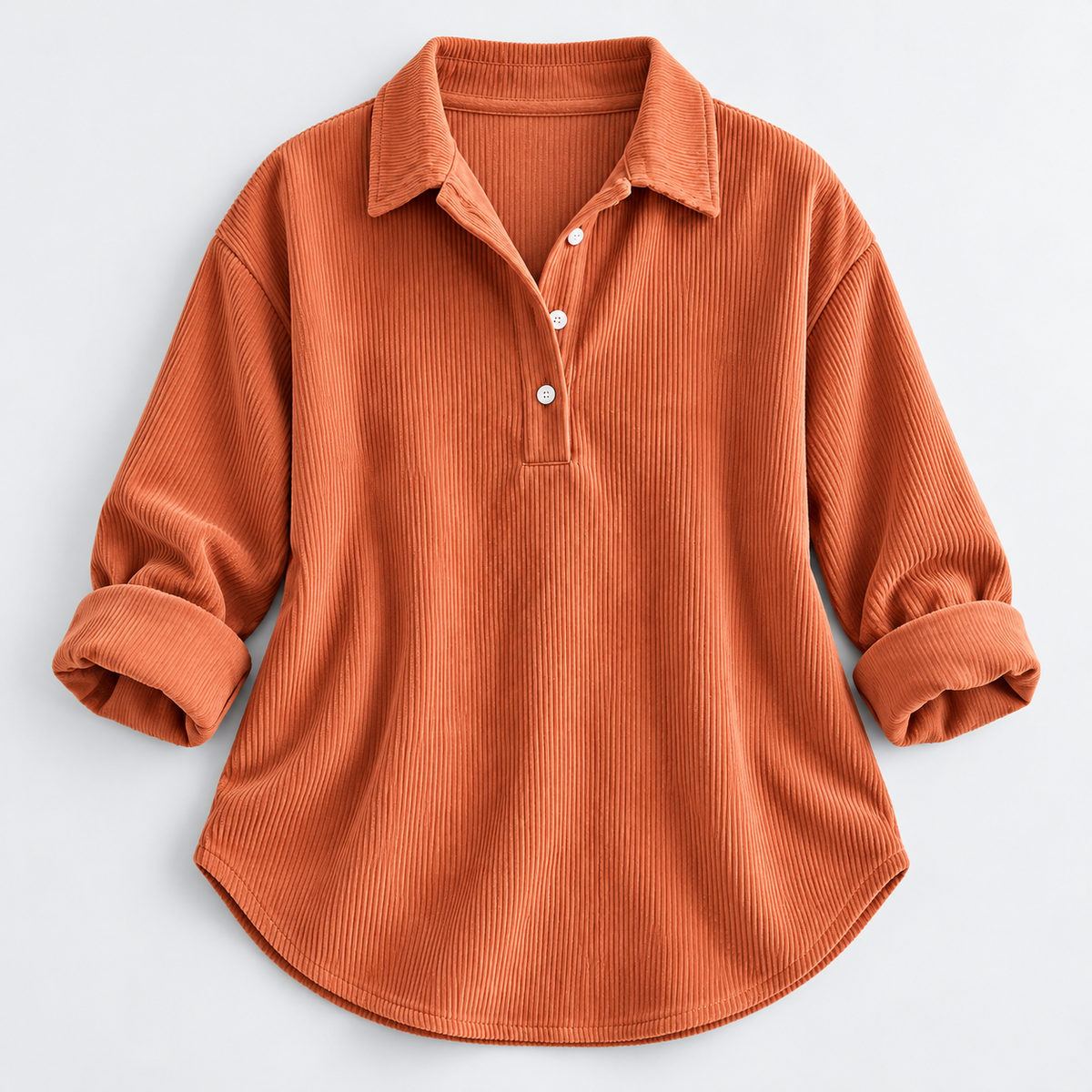 Amandine Soft Corduroy Polo Shirt | Emory & Blanc