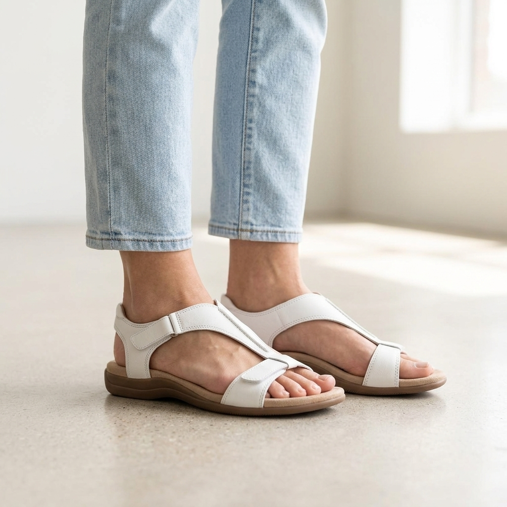 Amara Soft Footbed Adjustable Sandals | Emory & Blanc