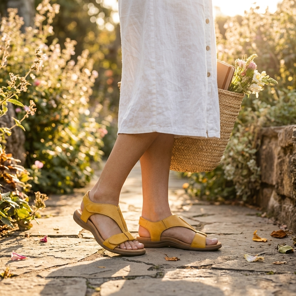 Amara Soft Footbed Adjustable Sandals | Emory & Blanc