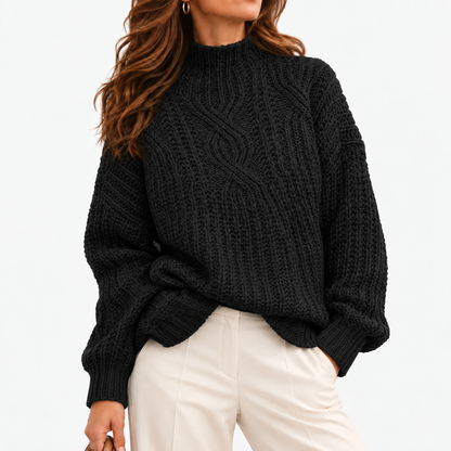 Amelie Women's Breathable Knit Shirt — Black | Emory & Blanc