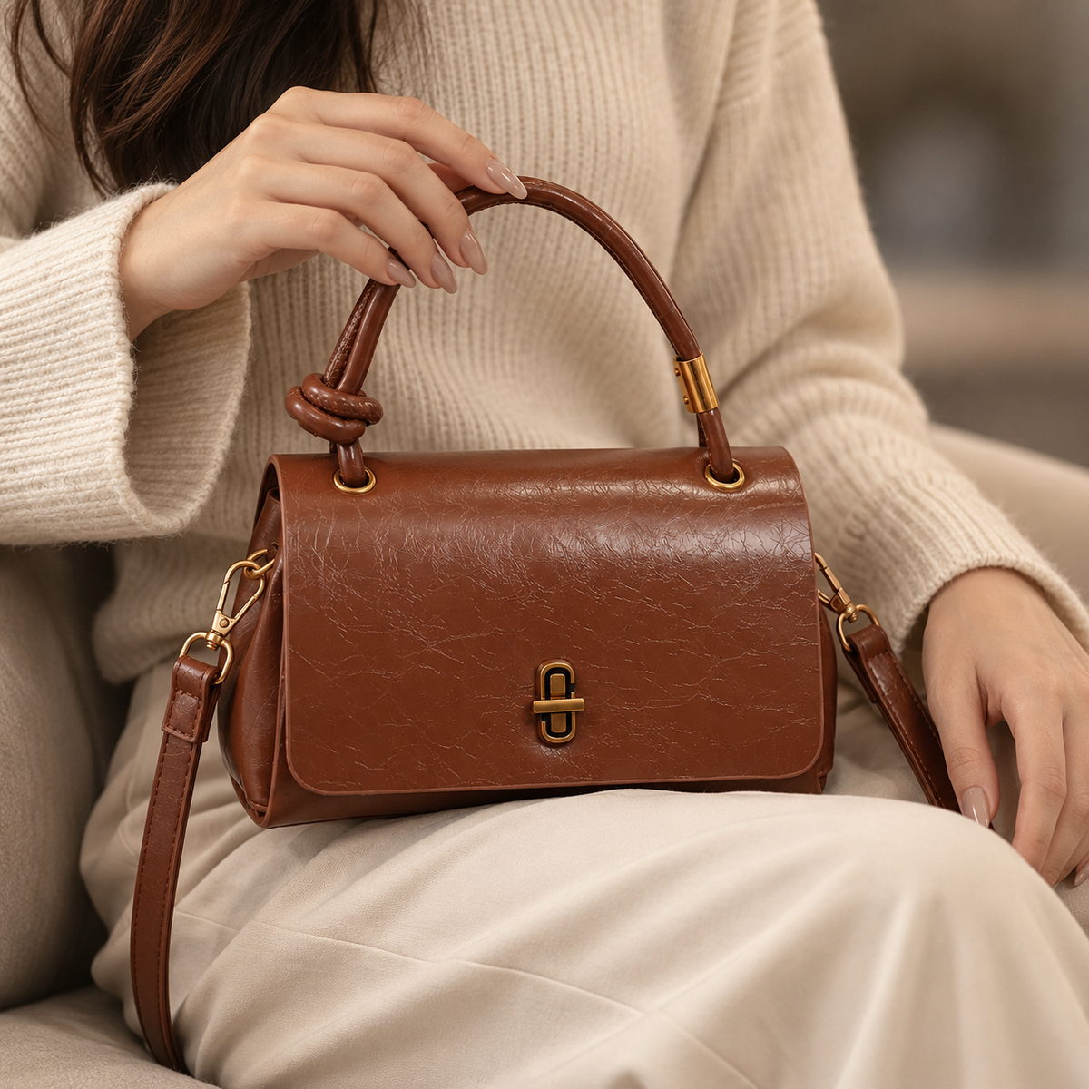Annabel Comfort Knotted-Handle Bag | Emory & Blanc