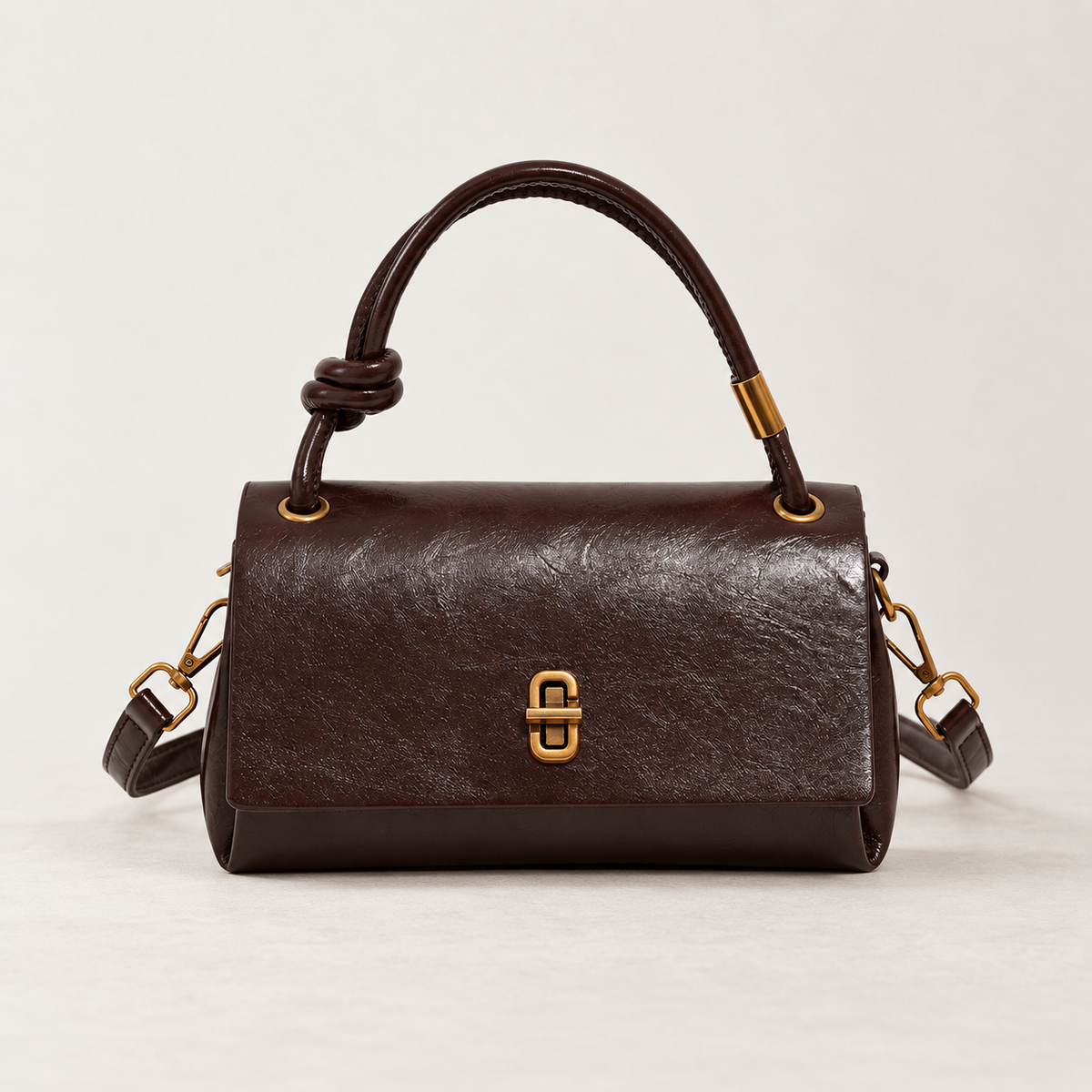 Annabel Comfort Knotted-Handle Bag — Coffee | Emory & Blanc
