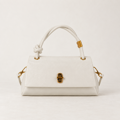 Annabel Comfort Knotted-Handle Bag — Off White | Emory & Blanc
