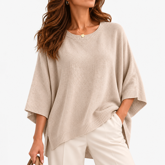 Annick Soft Batwing Sweater — Khaki | Emory & Blanc