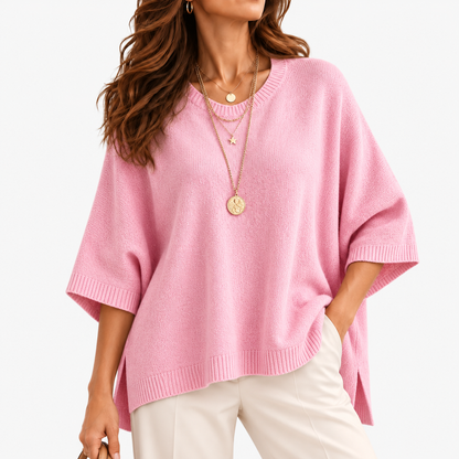Annick Soft Batwing Sweater — Pink | Emory & Blanc