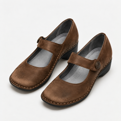 Annora Women's Button-Strap Mary Jane Flats | Emory & Blanc