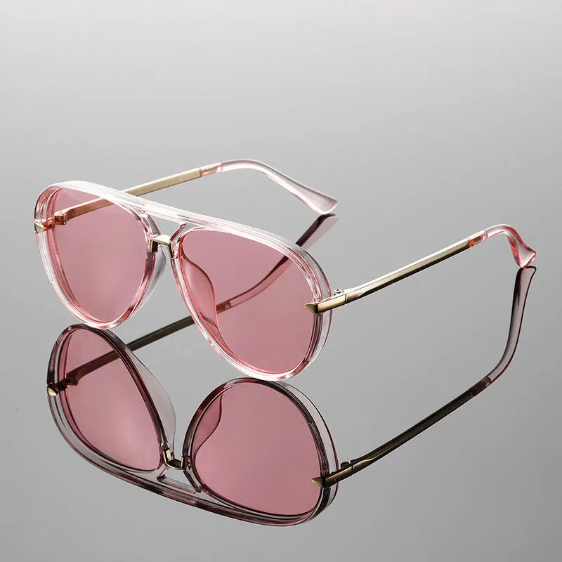 Anora Lightweight Aviator Sunglasses — Pink | Emory & Blanc