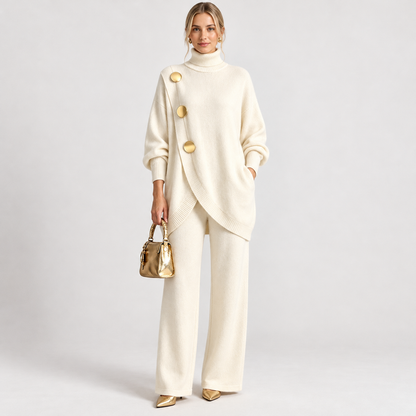 Anouk Lightweight Sweater and Pants Set — Beige | Emory & Blanc