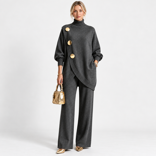 Anouk Lightweight Sweater and Pants Set — Gray | Emory & Blanc