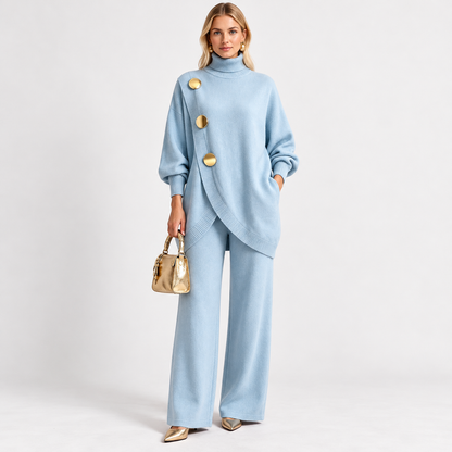Anouk Lightweight Sweater and Pants Set — Light Blue | Emory & Blanc