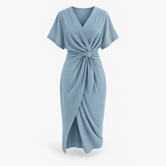 Arielle Soft Draped Midi Dress | Emory & Blanc