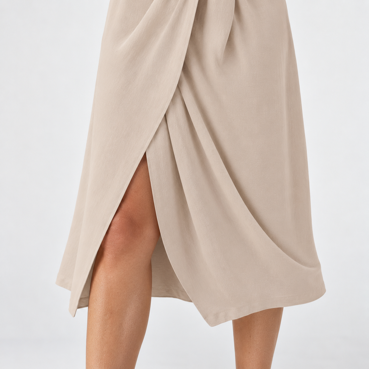 Arielle Soft Draped Midi Dress | Emory & Blanc