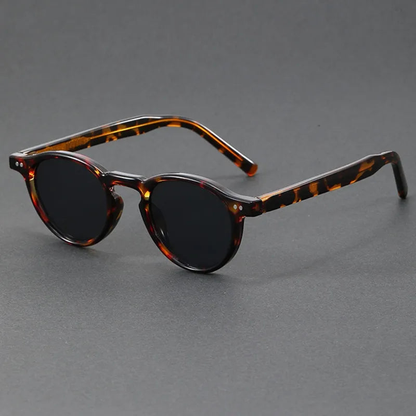 Auden Lightweight Round Sunglasses — Full Leopard | Emory & Blanc