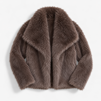 Aurelie Relaxed Fit Plush Lapel Jacket | Emory & Blanc