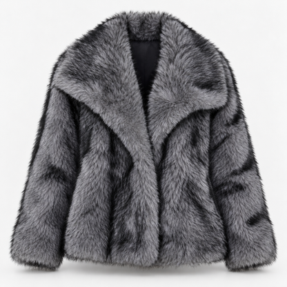 Aurelie Relaxed Fit Plush Lapel Jacket | Emory & Blanc