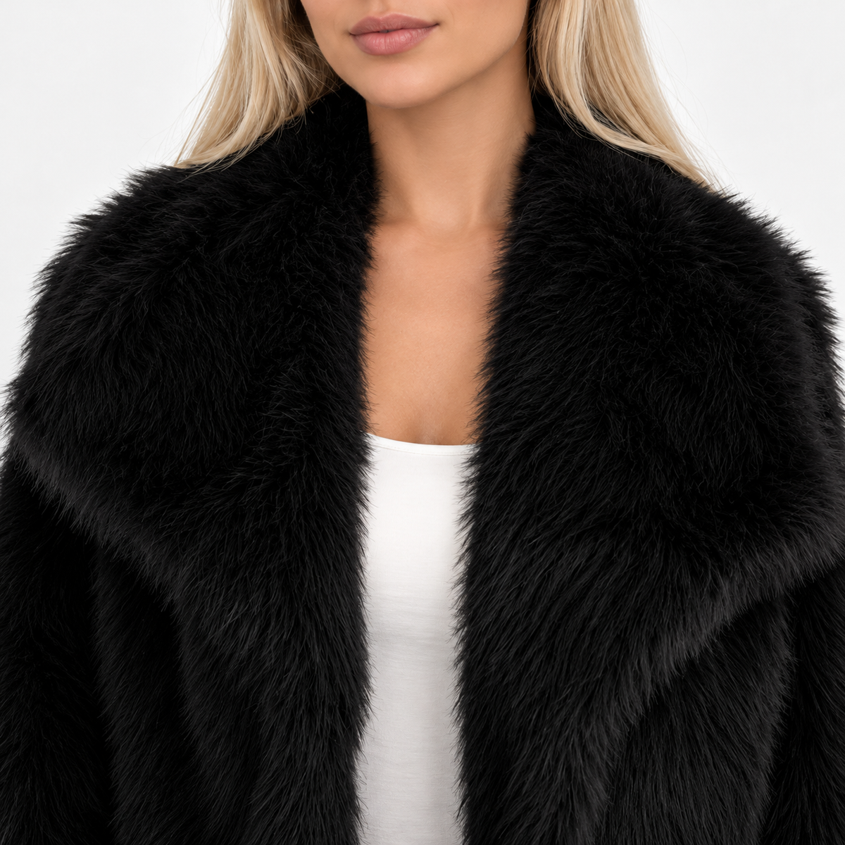 Aurelie Relaxed Fit Plush Lapel Jacket | Emory & Blanc