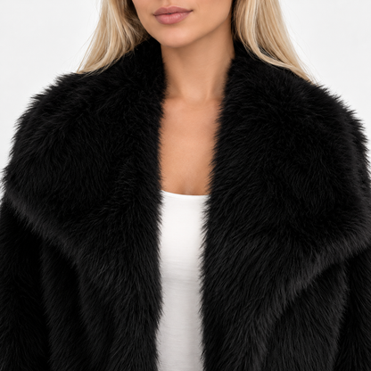 Aurelie Relaxed Fit Plush Lapel Jacket | Emory & Blanc