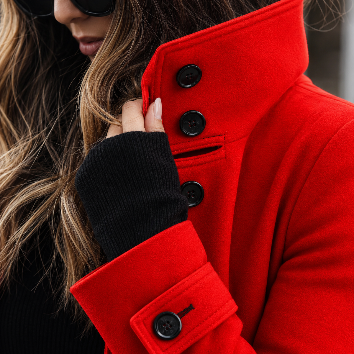 Avalyn Slim Fit Stand Collar Coat | Emory & Blanc