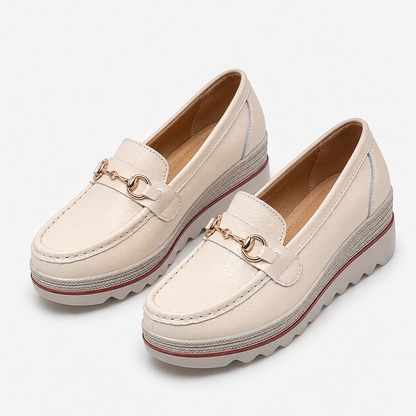 Avery | Women's Cushioned Faux Leather Casual Shoes | Emory & Blanc