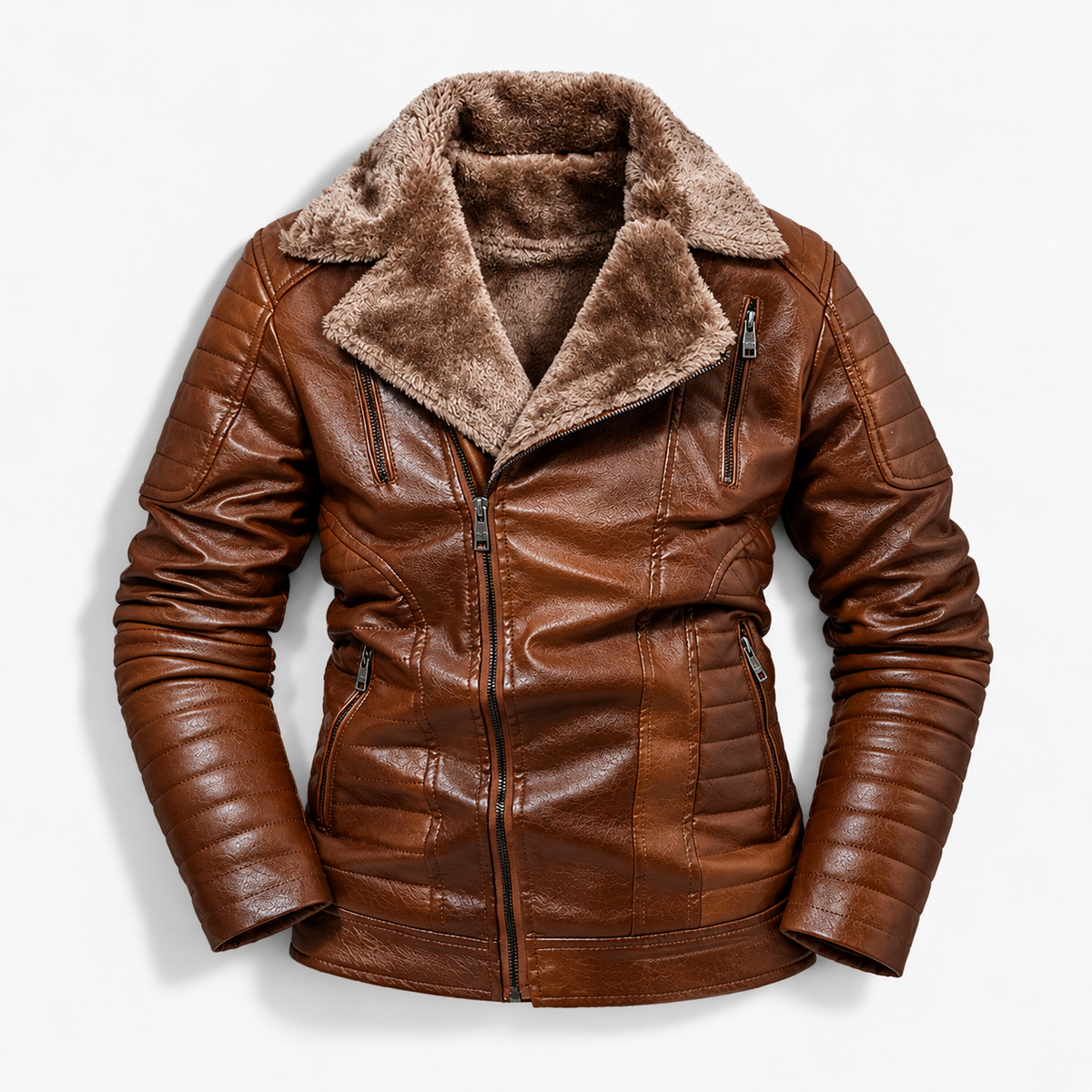 Avril Soft Zip-Front Jacket, Notched Collar | Emory & Blanc