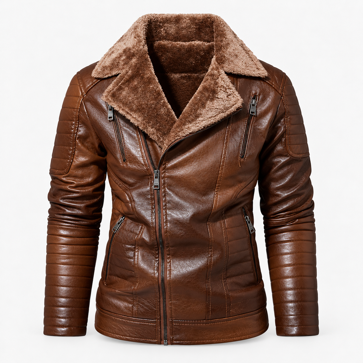 Avril Soft Zip-Front Jacket, Notched Collar | Emory & Blanc